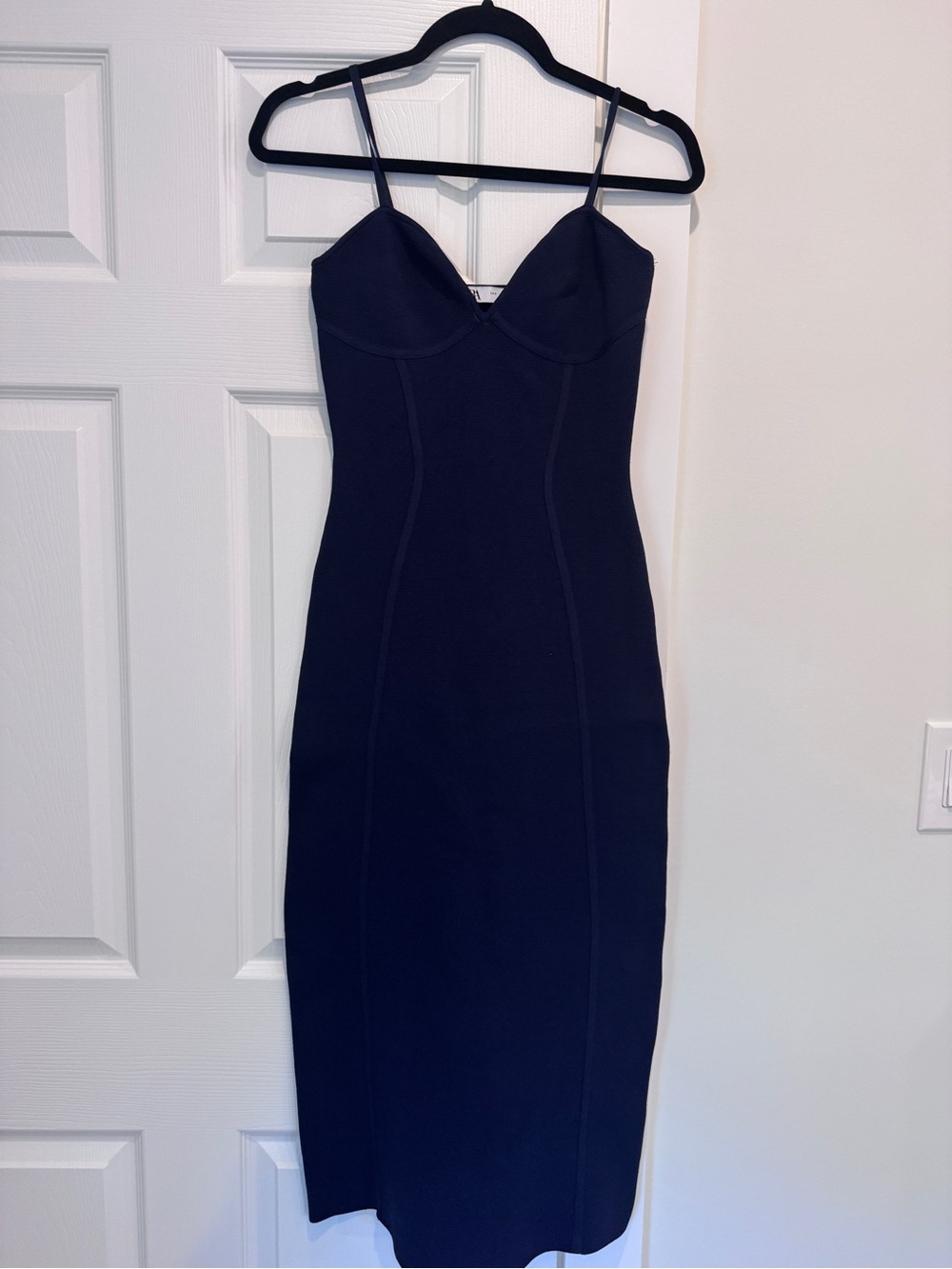 Zara Midnight Blue Spaghetti-Strap Maxi Dress